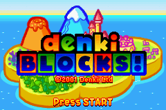 Denki Blocks! Title Screen